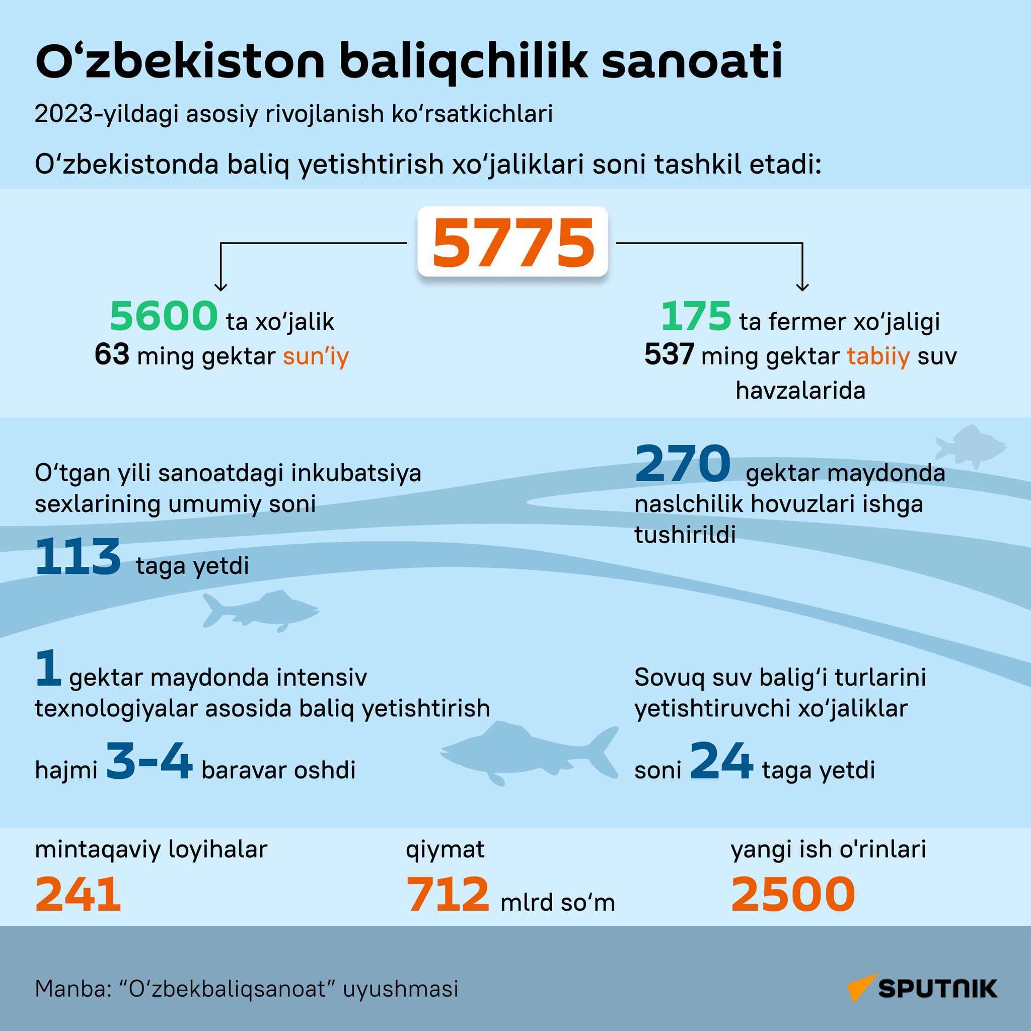 Ribnaya otrasl Uzbekistana v 2023 godu - Sputnik O‘zbekiston