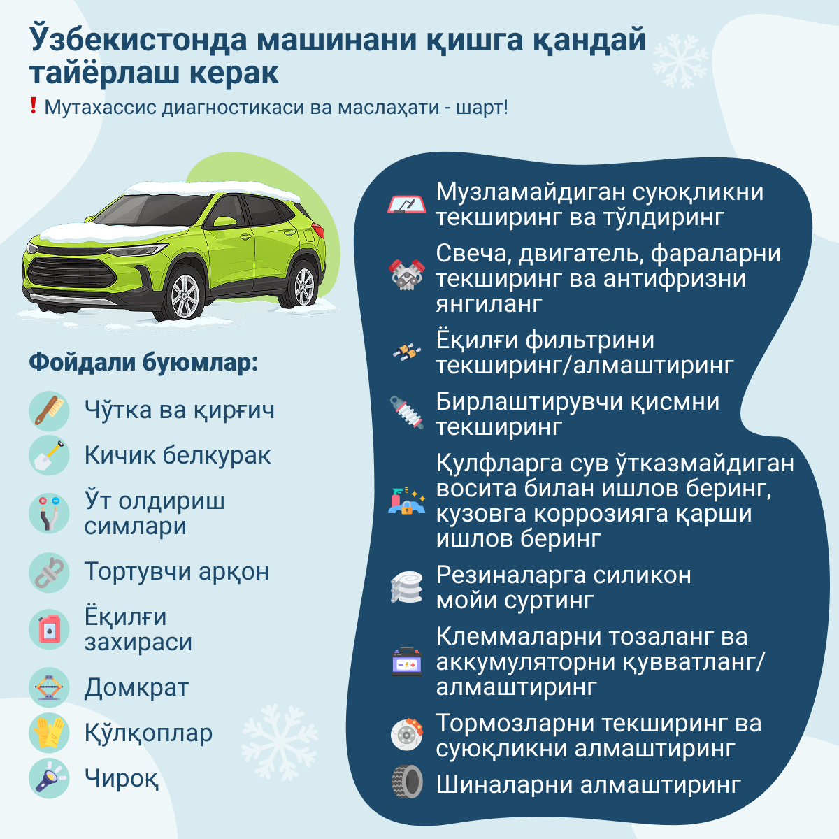 Как_подготовить_машину_к_зиме_в_Узбекистане - Sputnik Ўзбекистон