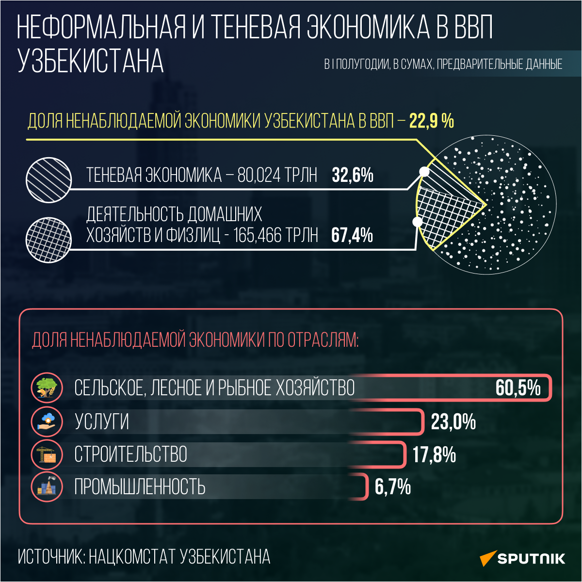 Неформальная теневая экономика в ВВП Узбекистана - Sputnik Узбекистан