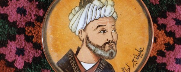 Декоративное керамическое блюдо Алишер Навои - Sputnik Узбекистан