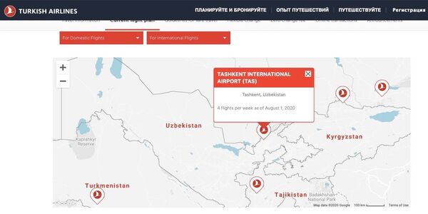Турецкая авиакомпания намерена возобновить перелеты в Узбекистан с августа - Sputnik Узбекистан