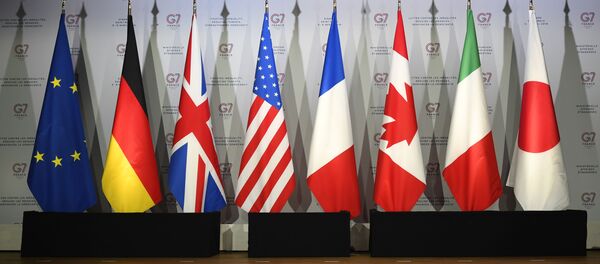 Флаги Евросоюза и стран G7 Флаги Евросоюза и стран G7 - Sputnik Ўзбекистон