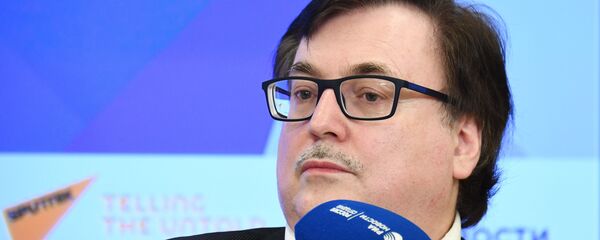 Временно исполняющий обязанности директора Института Дальнего Востока Российской академии наук (РАН), профессор Алексей Маслов во время брифинга в Международном мультимедийном пресс-центре МИА Россия сегодня. Временно исполняющий обязанности директора Института Дальнего Востока Российской академии наук (РАН), профессор Алексей Маслов во время брифинга в Международном мультимедийном пресс-центре МИА Россия сегодня. - Sputnik Узбекистан