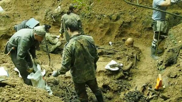 Безымянный батальон: поисковики обнаружили останки 256 красноармейцев, погибших в боях за Москву - Sputnik Узбекистан