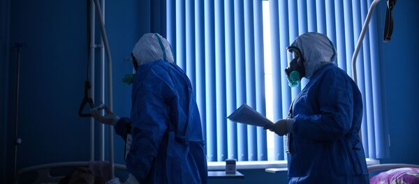 Госпиталь COVID-19 в ЦИТО им. Н. Н. Приорова Госпиталь COVID-19 в ЦИТО им. Н. Н. Приорова - Sputnik Ўзбекистон