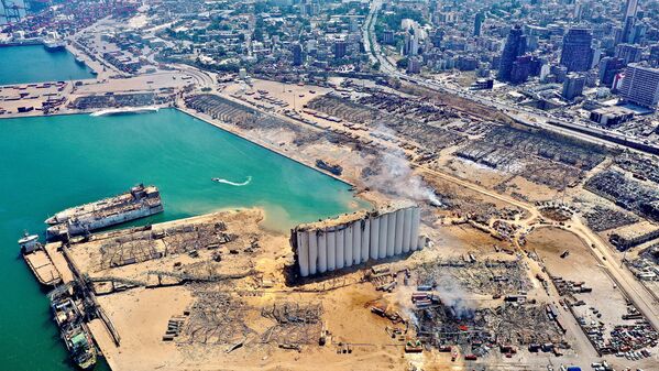 Beyrut porti va yangi yaqin bo‘lgan hududlar. - Sputnik O‘zbekiston