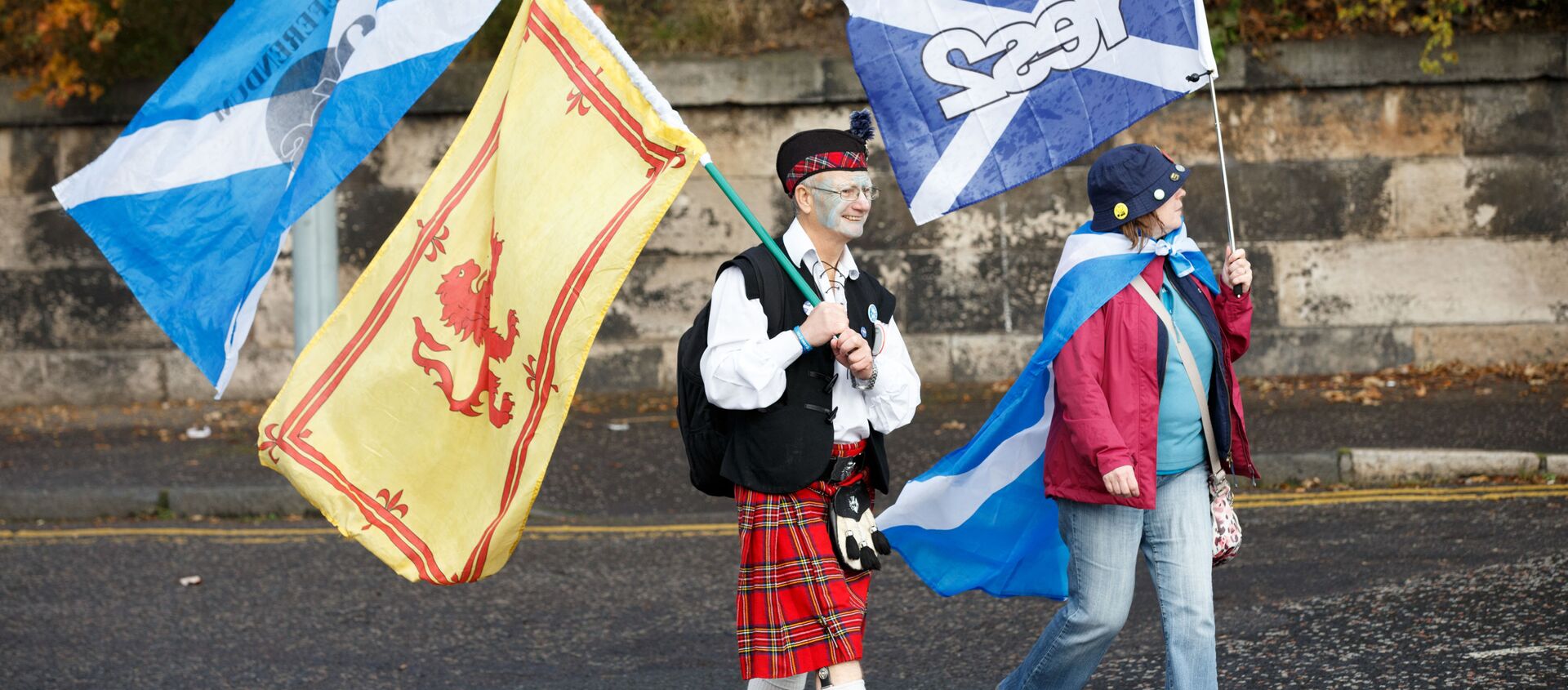 Марш за независимость Шотландии в Эдинбурге - Sputnik Узбекистан, 1920, 15.09.2020