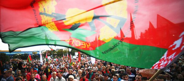Акция в поддержку Александра Лукашенко в Минске.  - Sputnik Узбекистан