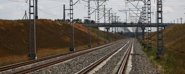 Участок железнодорожного пути Участок железнодорожного пути - Sputnik Ўзбекистон