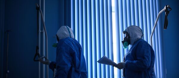 Госпиталь COVID-19 в ЦИТО им. Н. Н. Приорова Госпиталь COVID-19 в ЦИТО им. Н. Н. Приорова - Sputnik Ўзбекистон