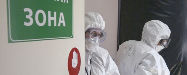 Госпиталь COVID-19 в больнице № 122 им. Л. Г. Соколова Госпиталь COVID-19 в больнице № 122 им. Л. Г. Соколова - Sputnik Ўзбекистон