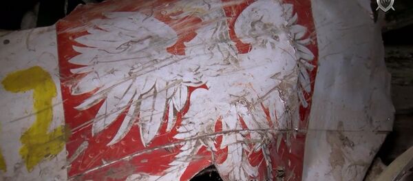 Обломки самолета Ту-154М, изъятые в ходе осмотра места происшествия и признанные вещественными доказательствами по уголовному делу о крушении самолета. В 2010 году самолет с Лехом Качиньским на борту потерпел крушение при заходе на посадку в аэропорту Смоленск-Северный, все пассажиры и члены экипажа погибли. Скриншот видео, предоставленного СК РФ.  - Sputnik Узбекистан