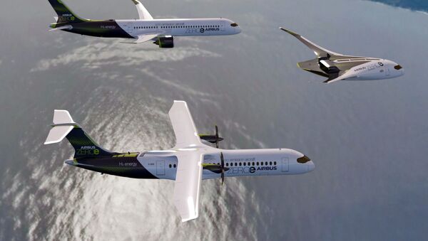 Как выглядит экологичный пассажирский самолет - концепт Airbus - Sputnik Узбекистан