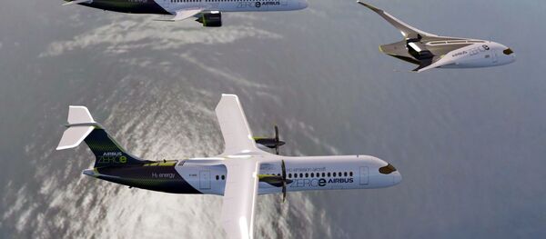 Как выглядит экологичный пассажирский самолет - концепт Airbus - Sputnik Узбекистан