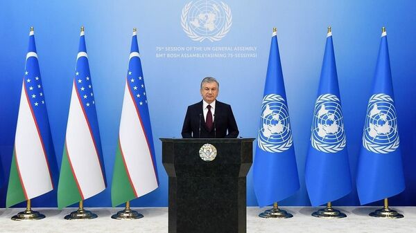 Vistuplenie prezidenta Uzbekistana Shavkata Mirziyoyeva na 75-y sessii Genassamblei OON - Sputnik O‘zbekiston