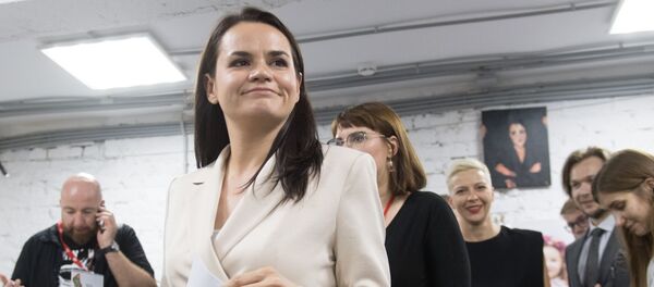 Светлана Тихановская на пресс-конференции в Минске - Sputnik Узбекистан