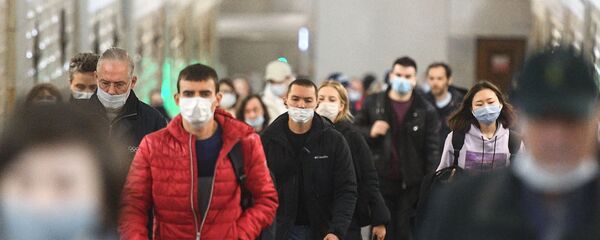 Масочный режим в Москве Масочный режим в Москве - Sputnik Ўзбекистон