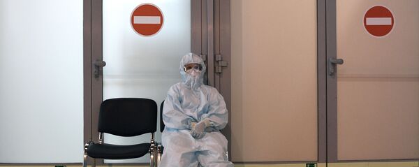 Временный госпиталь COVID-19 на ВДНХ Временный госпиталь COVID-19 на ВДНХ - Sputnik Ўзбекистон