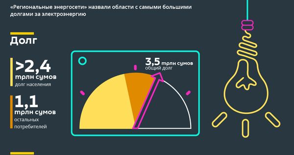 Сколько узбекистанцы задолжали за электричество Сколько узбекистанцы задолжали за электричество - Sputnik Узбекистан