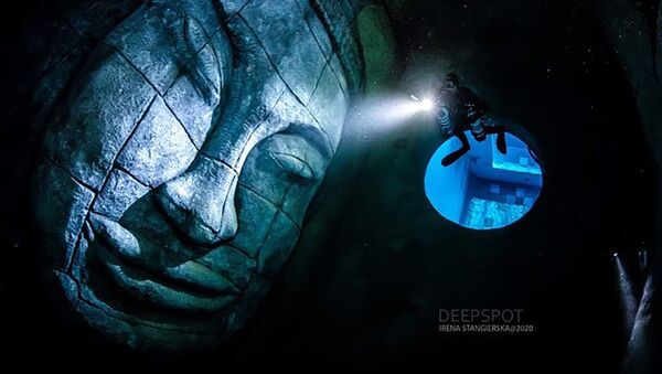 Храм Майя в самом глубоком бассейне в мире Deepspot в Польше  - Sputnik Ўзбекистон