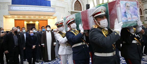 Церемония прощания с иранским ученым-ядерщиком Мохсеном Фахризаде в Тегеране Церемония прощания с иранским ученым-ядерщиком Мохсеном Фахризаде в Тегеране - Sputnik Ўзбекистон