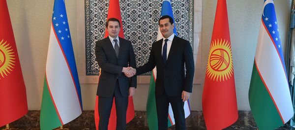 И. о. премьер-министра Кыргызстана Артем Новиков и министр инвестиций и внешней торговли Узбекистана Сардор Умурзаков - Sputnik Узбекистан
