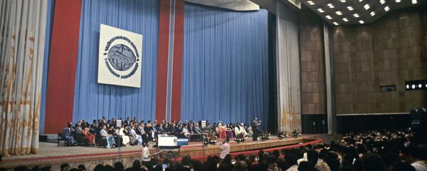 VI Международный кинофестиваль стран Азии, Африки и Латинской Америки. Открытие фестиваля во Дворце искусств. - Sputnik Ўзбекистон