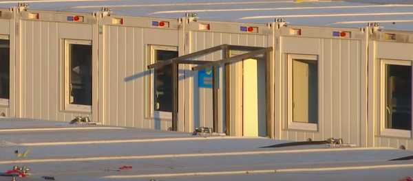 Блочно-модульный городок для размещения российских миротворцев в Нагорном Карабахе Блочно-модульный городок для размещения российских миротворцев в Нагорном Карабахе - Sputnik Ўзбекистон