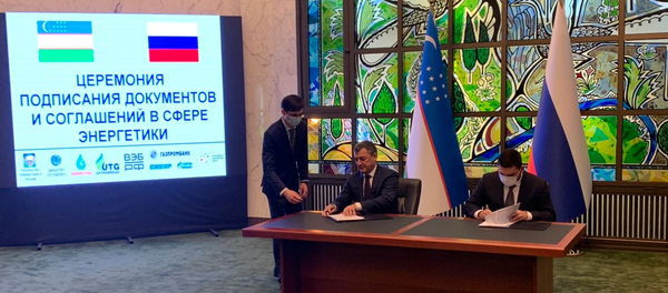 Церемония подписания документов в сфере энергетики Церемония подписания документов в сфере энергетики - Sputnik Узбекистан