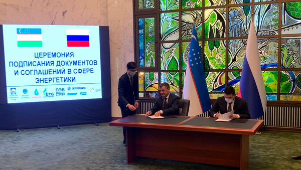 Церемония подписания документов в сфере энергетики - Sputnik Узбекистан