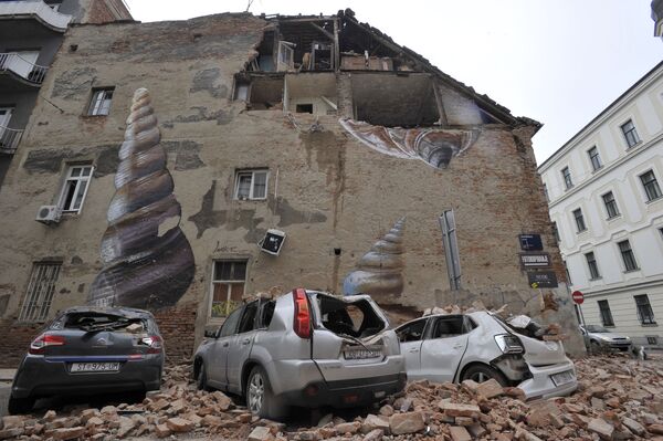 Последствия землетрясения в Загребе, Хорватия - Sputnik Узбекистан