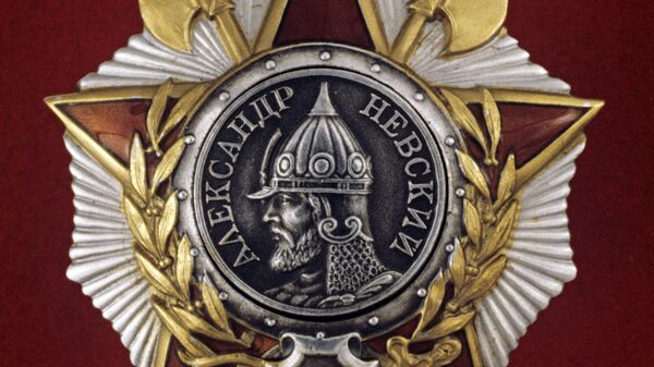 Знак Ордена Александра Невского - Sputnik Ўзбекистон