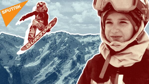 Как семилетняя сноубордистка покоряет горнолыжные трассы - Sputnik Узбекистан