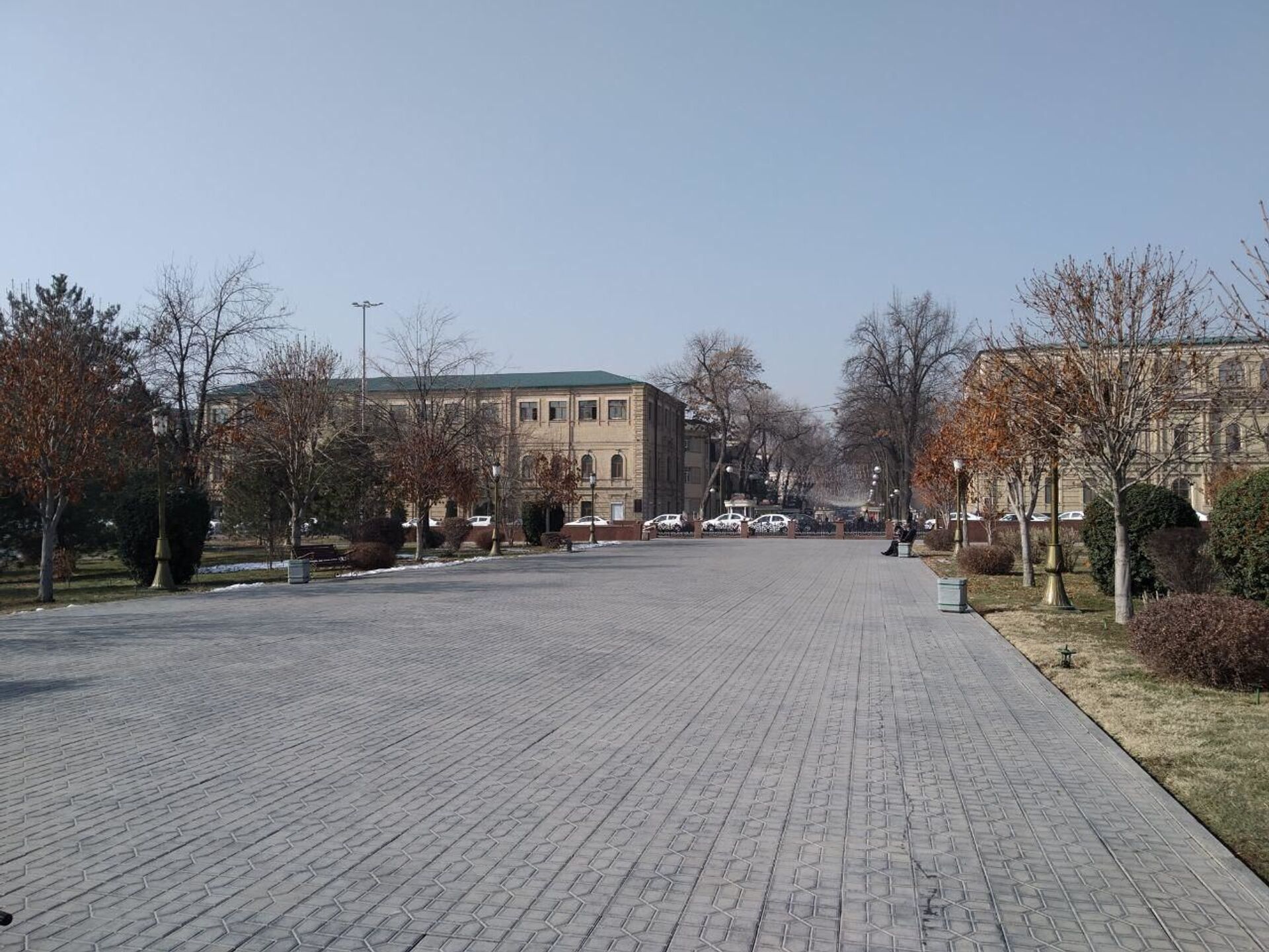 В сквере возле памятника Амиру Темуру всегда чисто и достаточно урн для мусора - Sputnik Узбекистан, 1920, 10.03.2021
