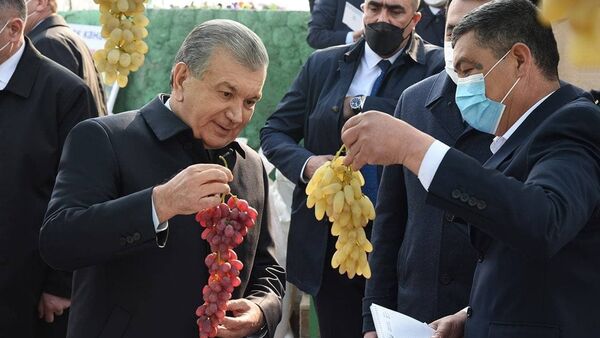 Визит президента Узбекистана в Ферганскую область - Sputnik Узбекистан
