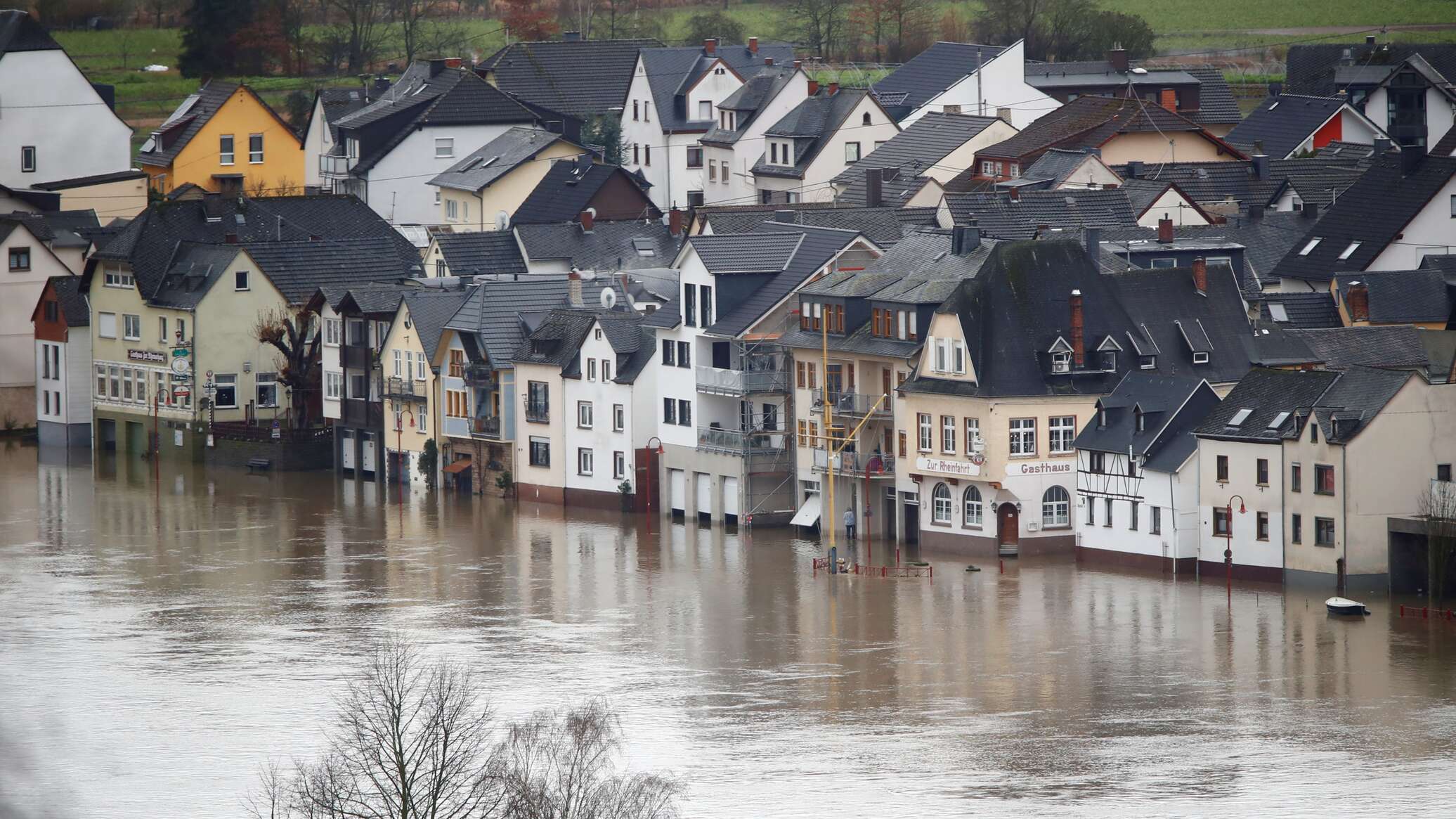 Наводнение в Германии в Саарбрюккене