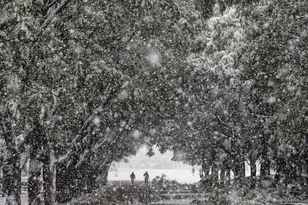 Афины во время снегопада - Sputnik Узбекистан