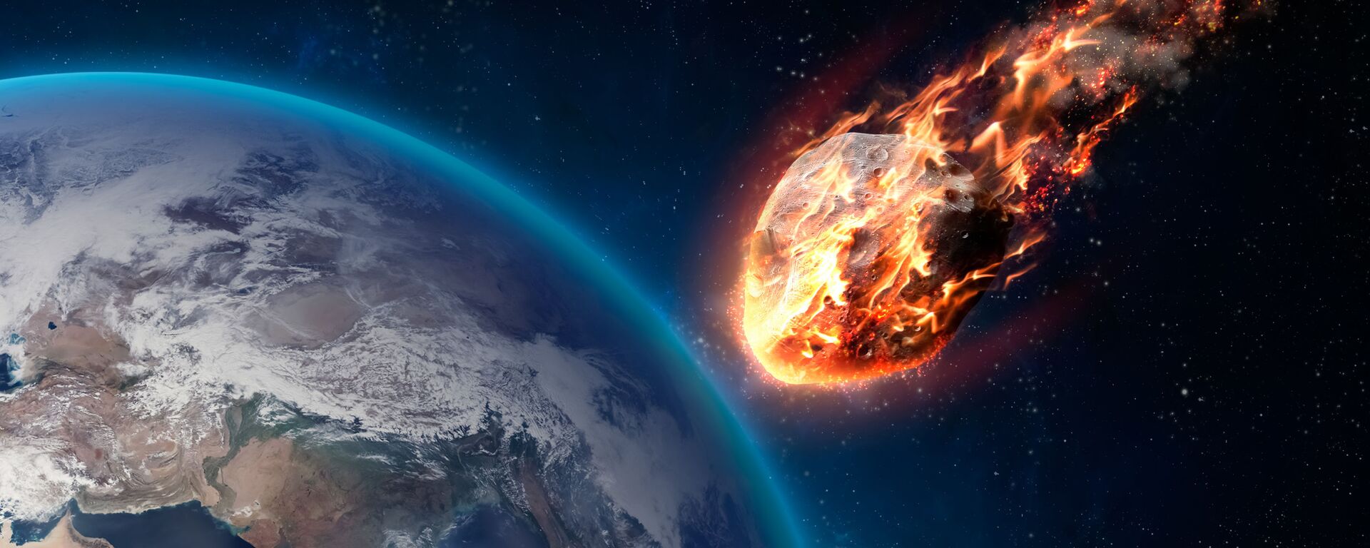 Горящий метеор во время входа в атмосферу Земли - Sputnik Ўзбекистон, 1920, 05.03.2021