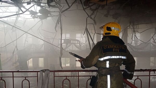 Спасатели МЧС ликвидировали пожар, вспыхнувший в одном из ресторанов Самаркандской области - Sputnik Ўзбекистон