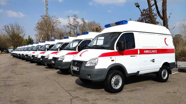 Машины скорой помощи Соболь 4×4, переданные Россией Узбекистану в рамках Иннопрома - Sputnik Узбекистан