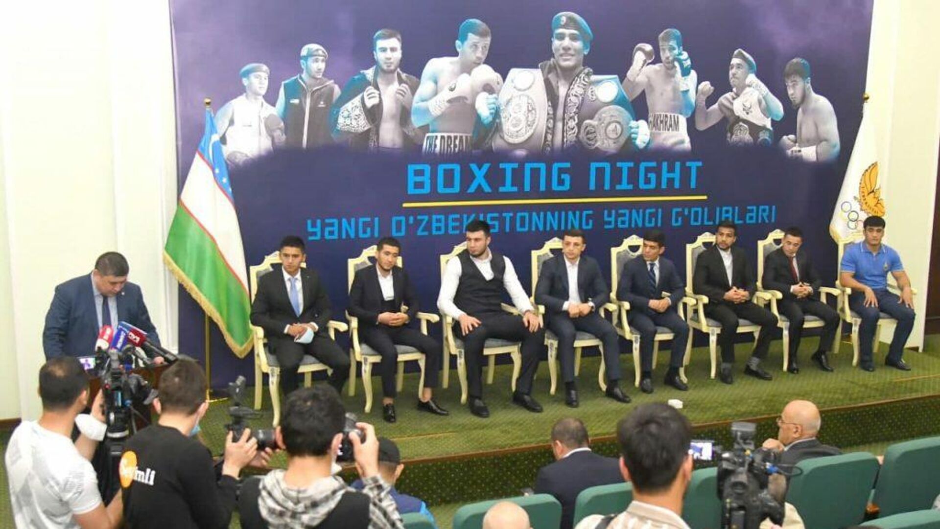 Пресс-конференция с победителями вечера бокса в Ташкенте - Sputnik Узбекистан, 1920, 07.04.2021