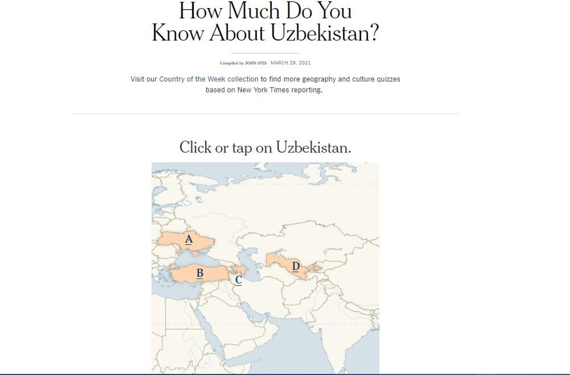 Вопрос: Где находится Узбекистан на карте мира? - Sputnik Узбекистан, 1920, 08.04.2021