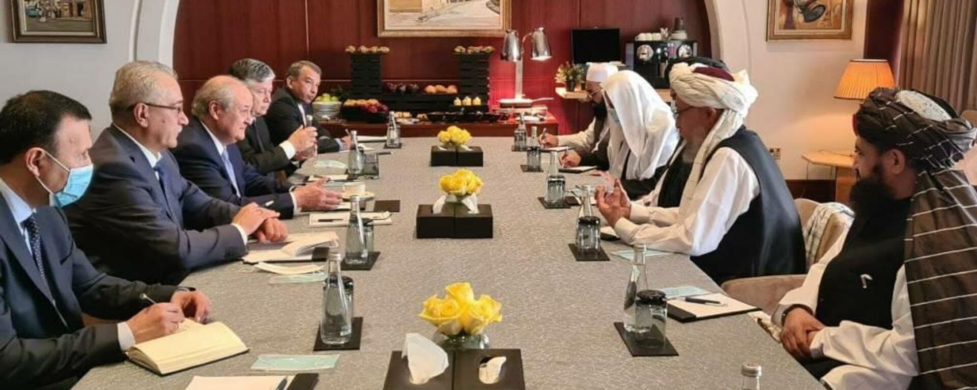 Встреча с главой политического представительства Движения Талибан* в Катаре - Sputnik Узбекистан, 1920, 11.04.2021