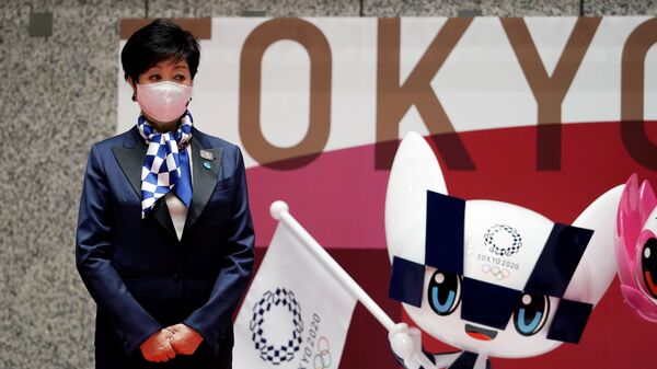 Mer Tokio Yuriko Koike na meropriyatii po sluchayu 100 dney do Oliypiskix igr v Tokio  - Sputnik O‘zbekiston