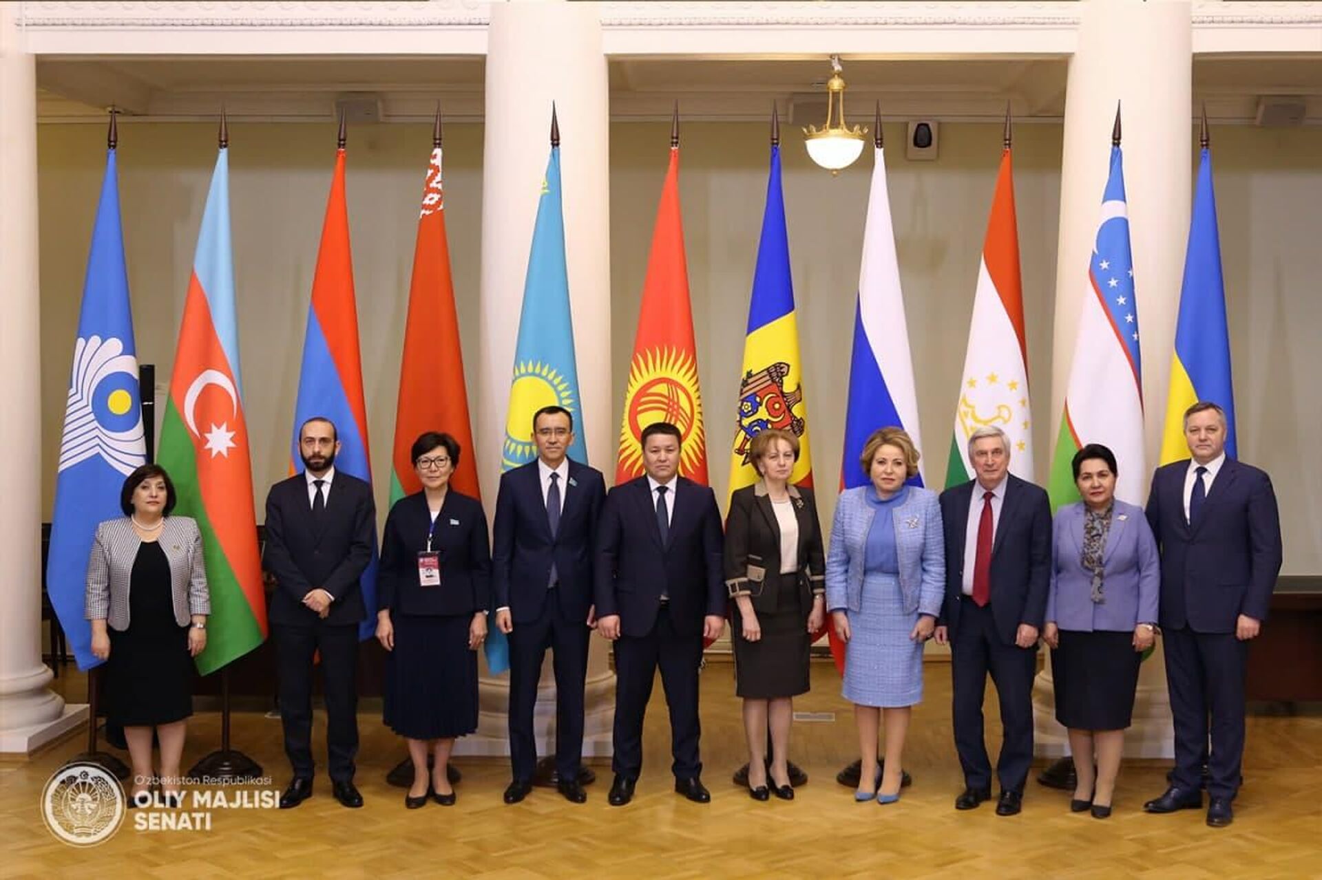 Участники заседания Совета МПА СНГ, состоявшегося в Санкт-Петербурге 15 апреля 2021 года - Sputnik Узбекистан, 1920, 16.04.2021