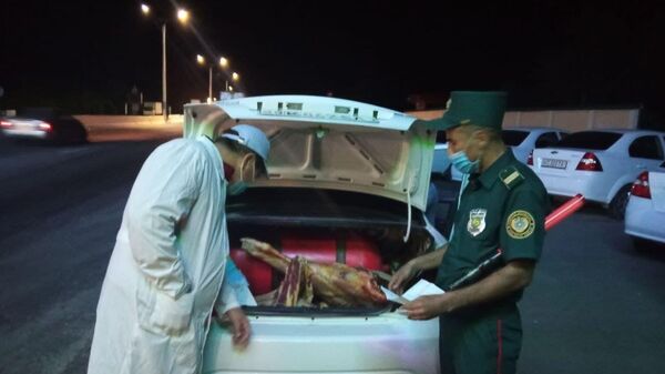 Сотрудник ДПС обнаружил в багажнике автомобиля непригодное мясо - Sputnik Узбекистан