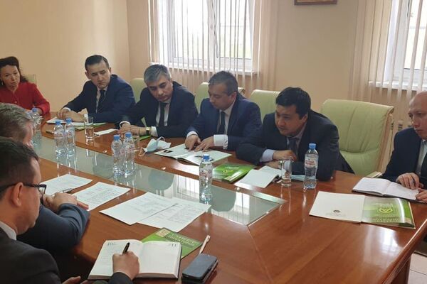 Встреча представителей правительственной делегации Узбекистана с российскими коллегами в Торгово-промышленной палате Новосибирска.  - Sputnik Узбекистан