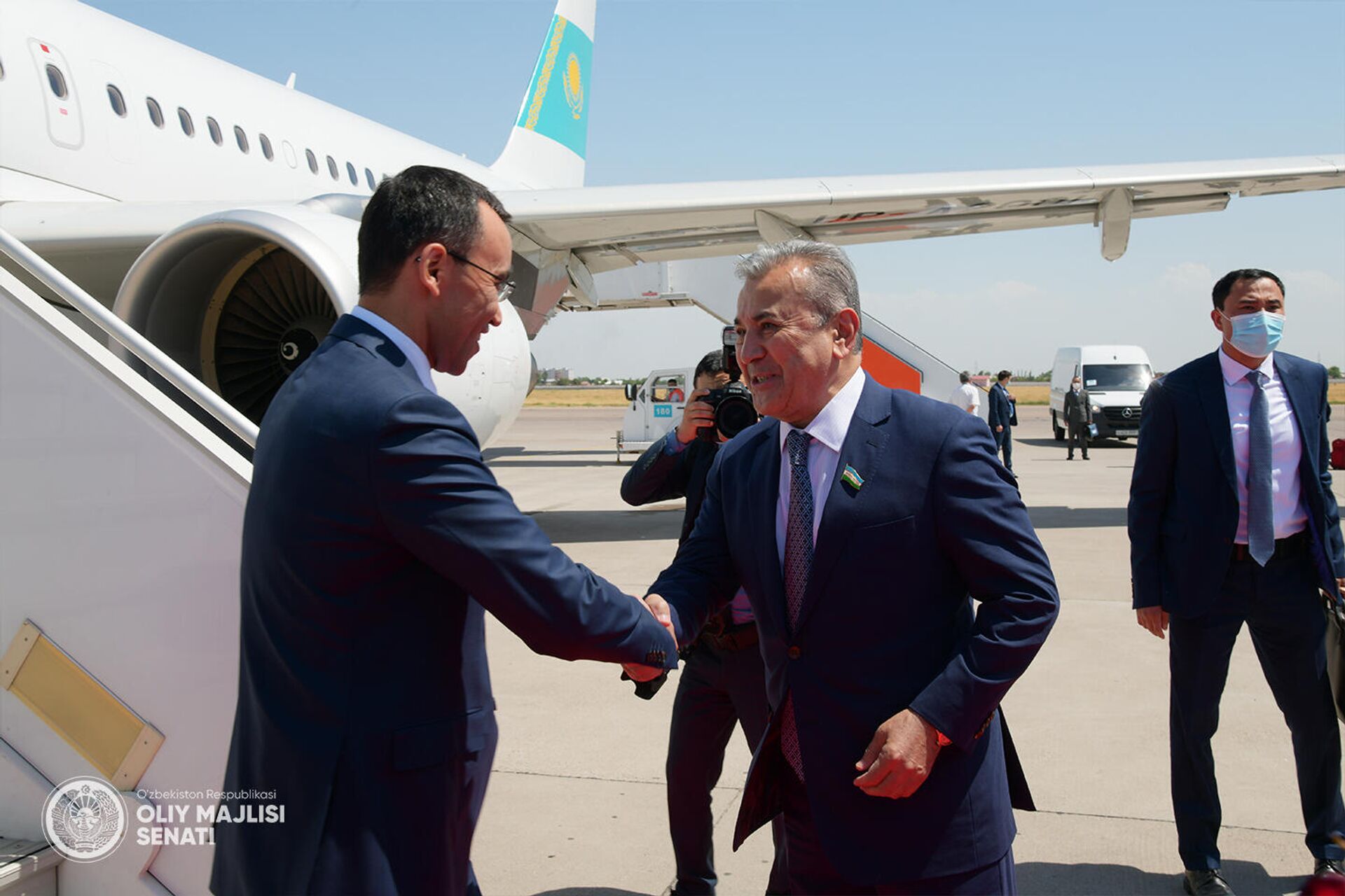 Председатель Сената Парламента Республики Казахстан Маулен Ашимбаев прибыл с официальным визитом в Ташкент - Sputnik Узбекистан, 1920, 03.06.2021