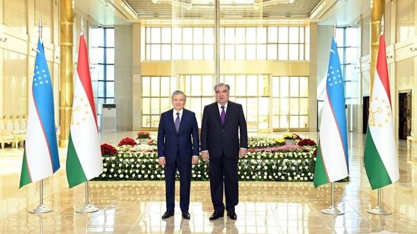 Церемония встречи президента Узбекистана Шавката Мирзиёева в аэропорту Душанбе - Sputnik Ўзбекистон
