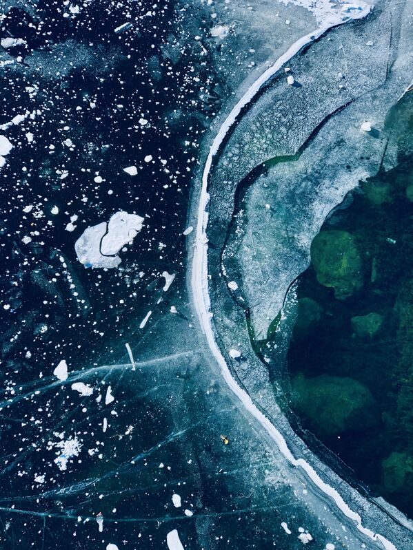 Снимок &quot;Замороженные линии&quot; (Frozen lines) фотографа из Италии Matteo Lava, занявший 3-е место в номинации &quot;Абстракция&quot;. - Sputnik Узбекистан